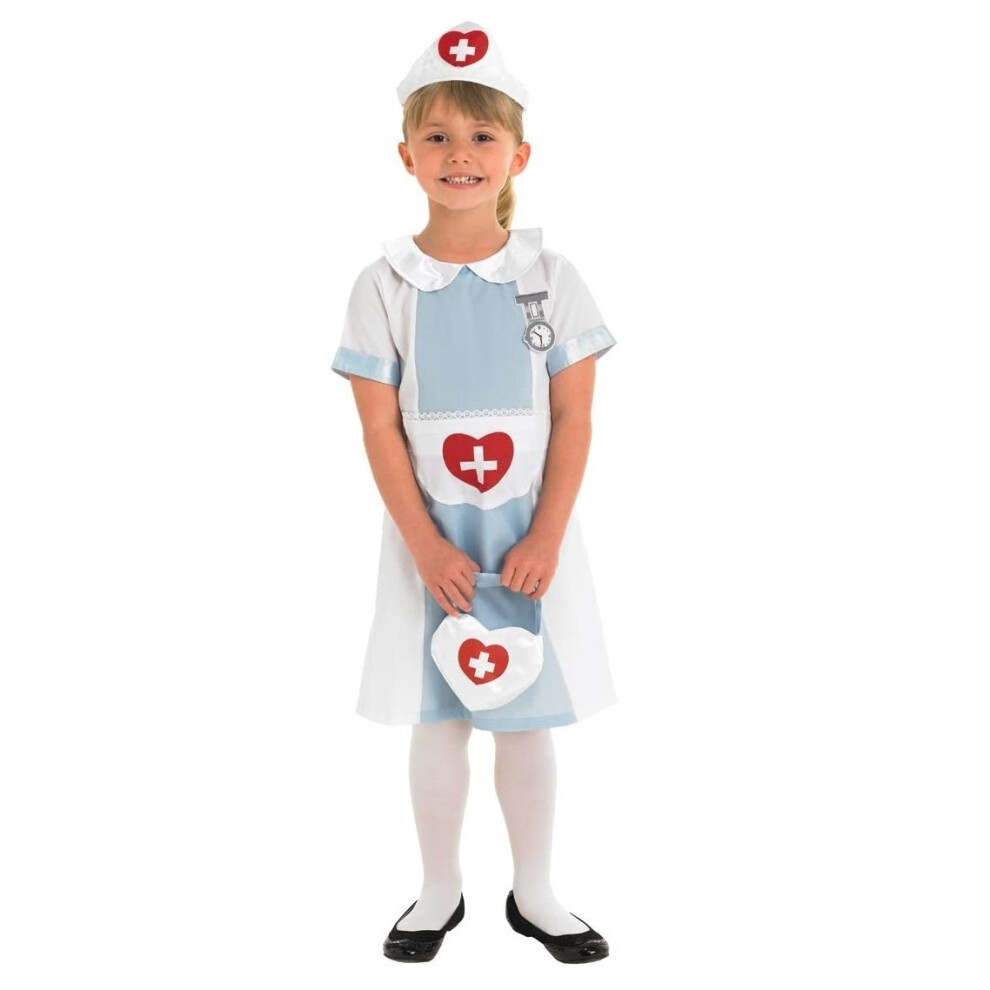 Rubies (L, ) Girls Nurse Costume White/Blue/Red