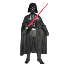 (S, Black) Star Wars Boys Deluxe Darth Vader Costume