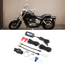 4-in-1 Motorrad-LCD-Anzeige, Temperatur, Öl, Zeit, Spannung, DC12V