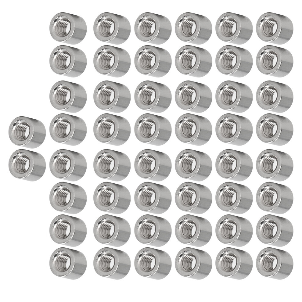 50Pcs M6 Stainless Steel Round Coupling Nut Kit, Rust-Resistant For Home & Outdoors 9471371823078