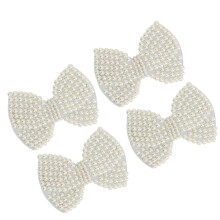 Beige Harz- und Filz-Bow-Schuhclips 4 Stück | Hochzeits- und Braut-Absatzdeko