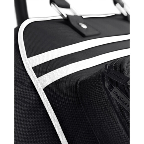 BagBase (One Size, Black/White) Bagbase Retro Bowling Bag (23 Litres) 1