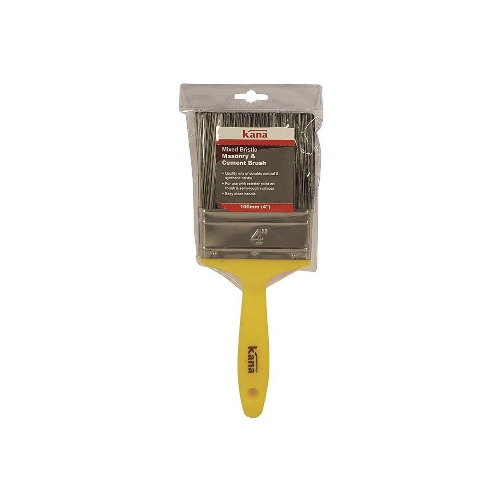 Universal Textiles 4'' External Masonry & Cement Wall Brush Yellow - One Colour - Image 3