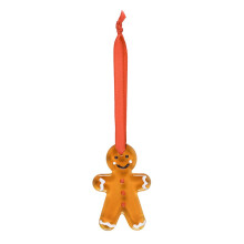 Something Different Glass Gingerbread Man Hanging Ornament (Pack of 20)