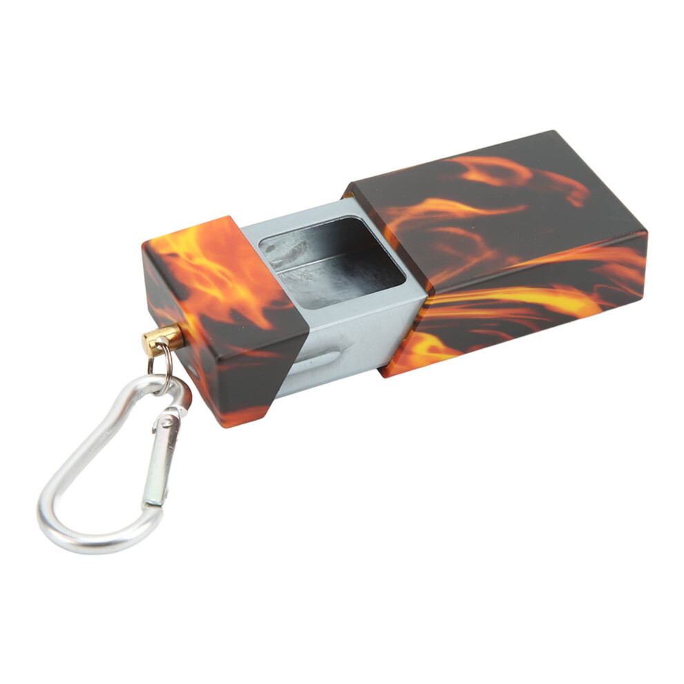 Mini Stainless Steel Pocket Ashtray with Mountaineering Buckle - 65x40mm