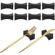 Porta-utensílios refinado, em polímero de fibra de vidro fácil de limpar, com aparência elegante para ocasiões especiais, design com bordas