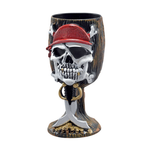 Bristol Novelty Pirate Skull And Cutlasses Goblet
