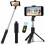 Supporto per telefono extra alto e regolabile, bastone per selfie con ampia visuale e telecomando wireless Bluetooth rimovibile per iPhone, Android e 1