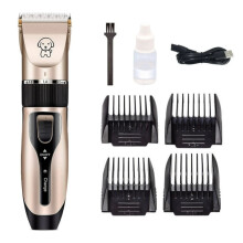 Máquina de tosa silenciosa para cães e gatos, kit profissional de higiene para animais de estimação com lâmina à prova d'água, máquina de