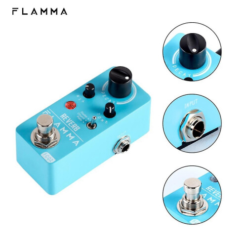 True Bypass Circuit, Mini Reverb Pedal Ψηφιακό Πεντάλ Κιθάρας για 3 Εφέ Reverb, Φορητό Κλασικό Πεντάλ 1