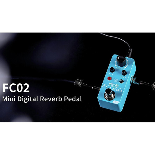 True Bypass Circuit, Mini Reverb Pedal Ψηφιακό Πεντάλ Κιθάρας για 3 Εφέ Reverb, Φορητό Κλασικό Πεντάλ 2