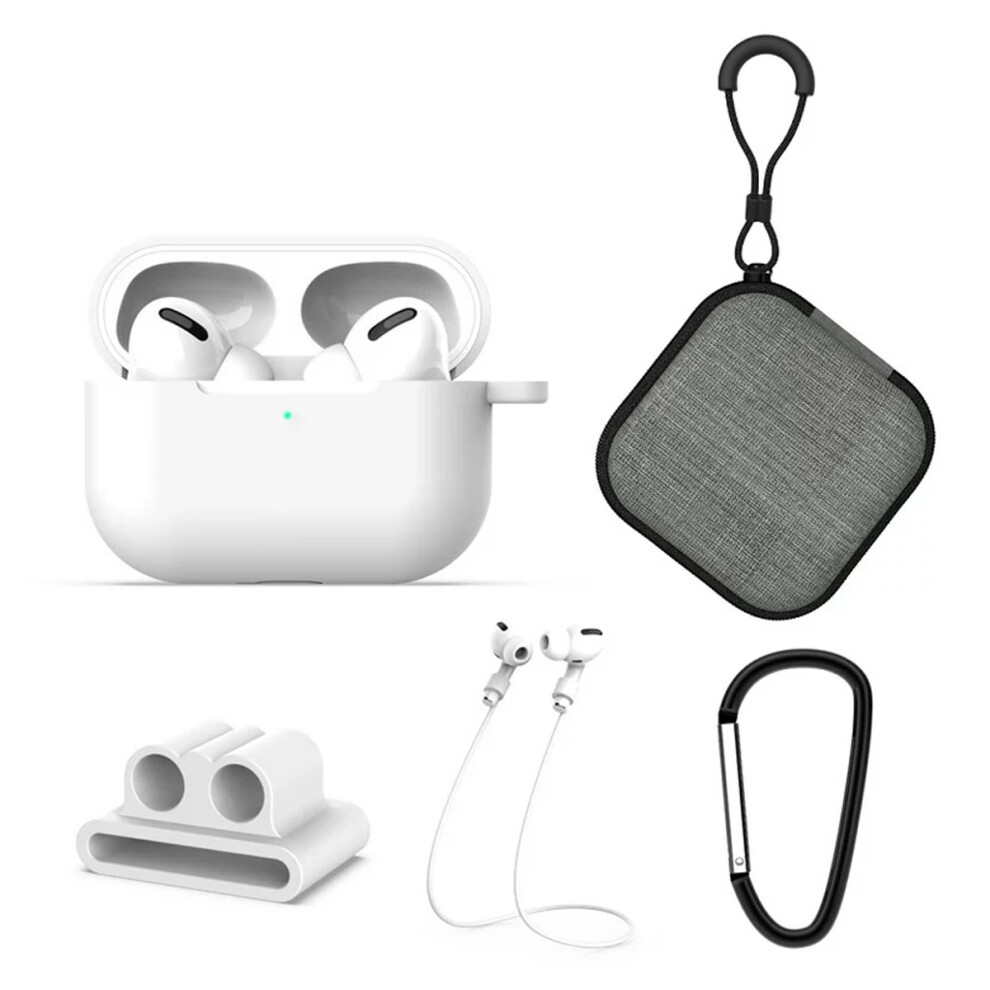 Shockproof Design Case For Airpods Pro, Easy Access Charging Port With Wireless Charging Compatibility, Protective Silicone Cover, Dust Resistant 9433291951378