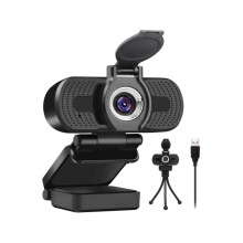 Webcam mit automatischer Lichtkorrektur für hochauflösende Videos, Stereomikrofon mit Rauschunterdrückung, Plug-and-Play-Funktion, Universalclip