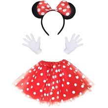Accessori per travestimenti: costume da topo, gonna tutù e cerchietto con orecchie, taglia unica adatta alla maggior parte delle persone per feste