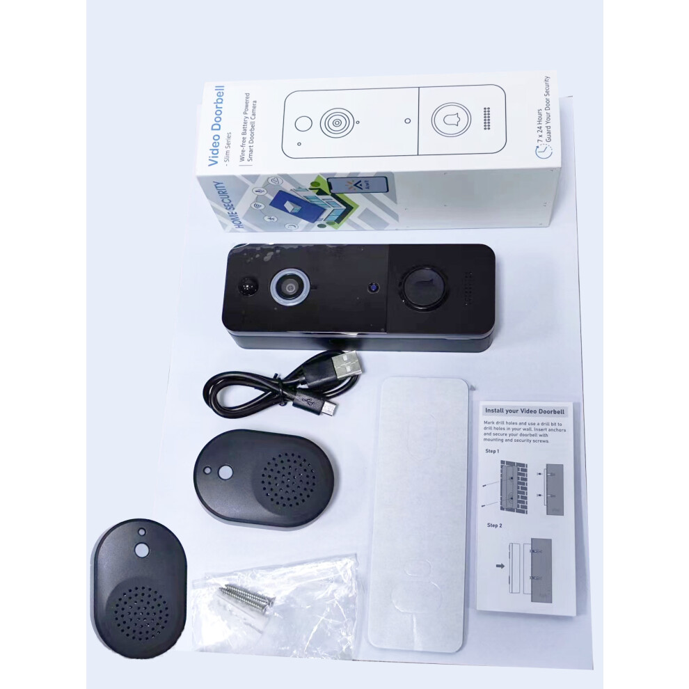 Video Doorbell Camera With Advanced Infrared Night Vision, Encrypted Cloud Storage For Secure Footage 9448196449806