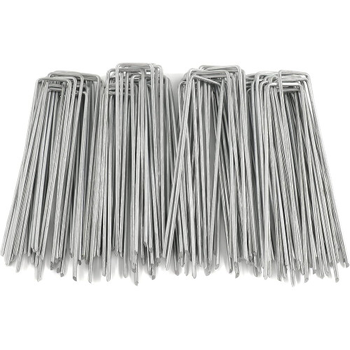 Durable Landscape Staples, Garden Stakes Heavy Duty For Artificial Grass, Lawn Projects, Easy Ground Insertion, Sharp Ends For Securing Weed Barrier,
