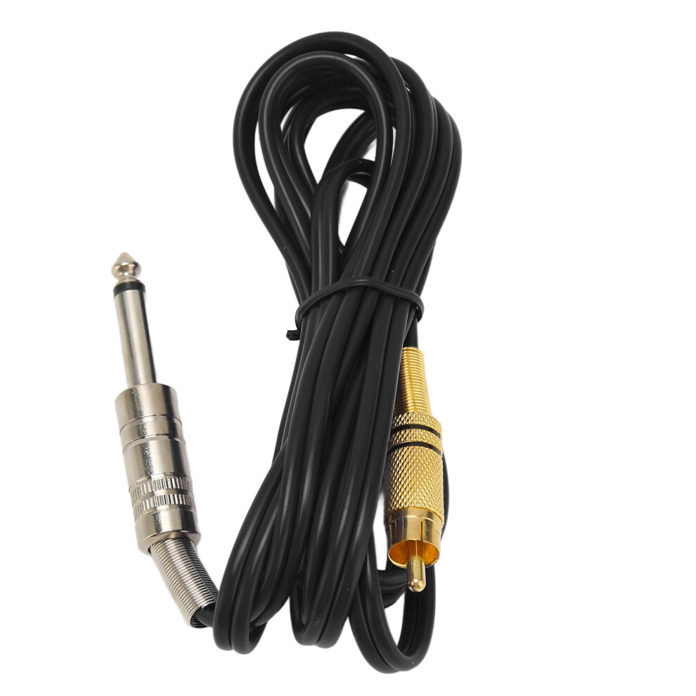 Black Rca Tattoo Clip Cord, Soft Silicone, Flexible, For Machines