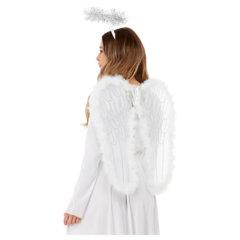 Smiffy's Womens/Ladies Marabou Angel Costume Prop Set White