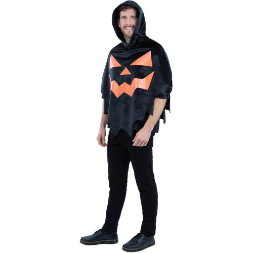Smiffy's Smiffys Mens Pumpkin Costume Poncho 2