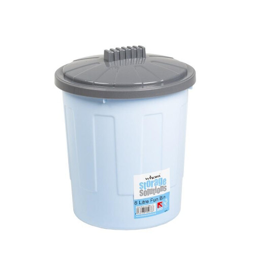 Wham Wham Fun Bin Clear & Cool Grey 8L