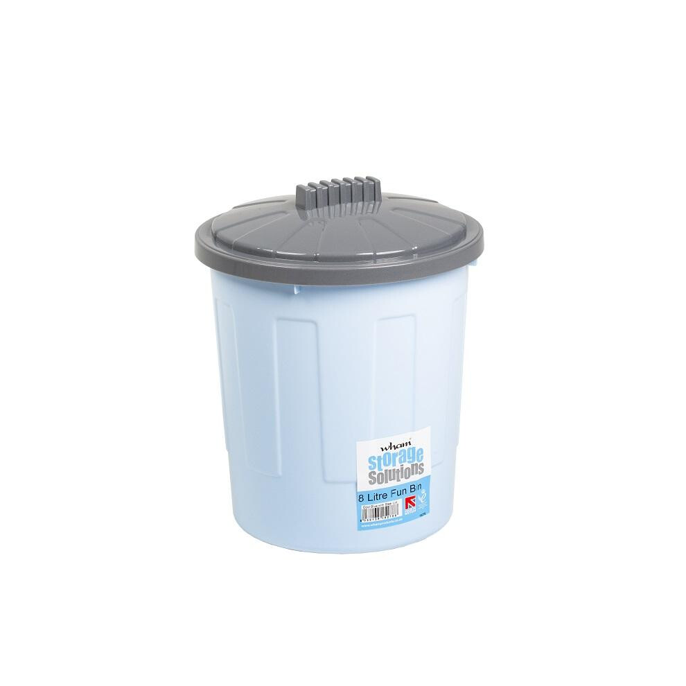 Wham Fun Bin Clear & Cool 8L Grey