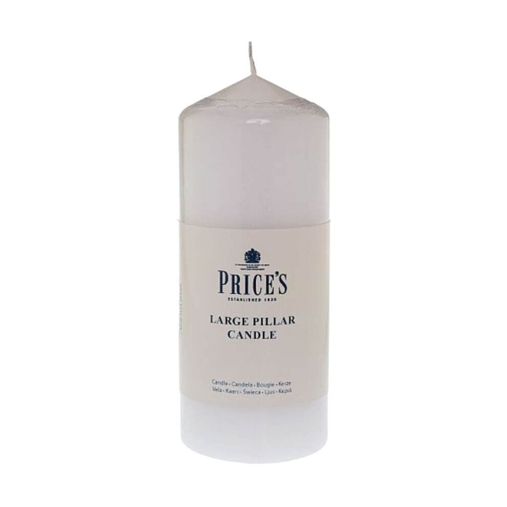 Prices Pillar Candle 6 White