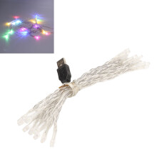 Stringa luminosa USB a LED colorata, 20 lampadine, lunghezza 9,8 piedi per decorazioni