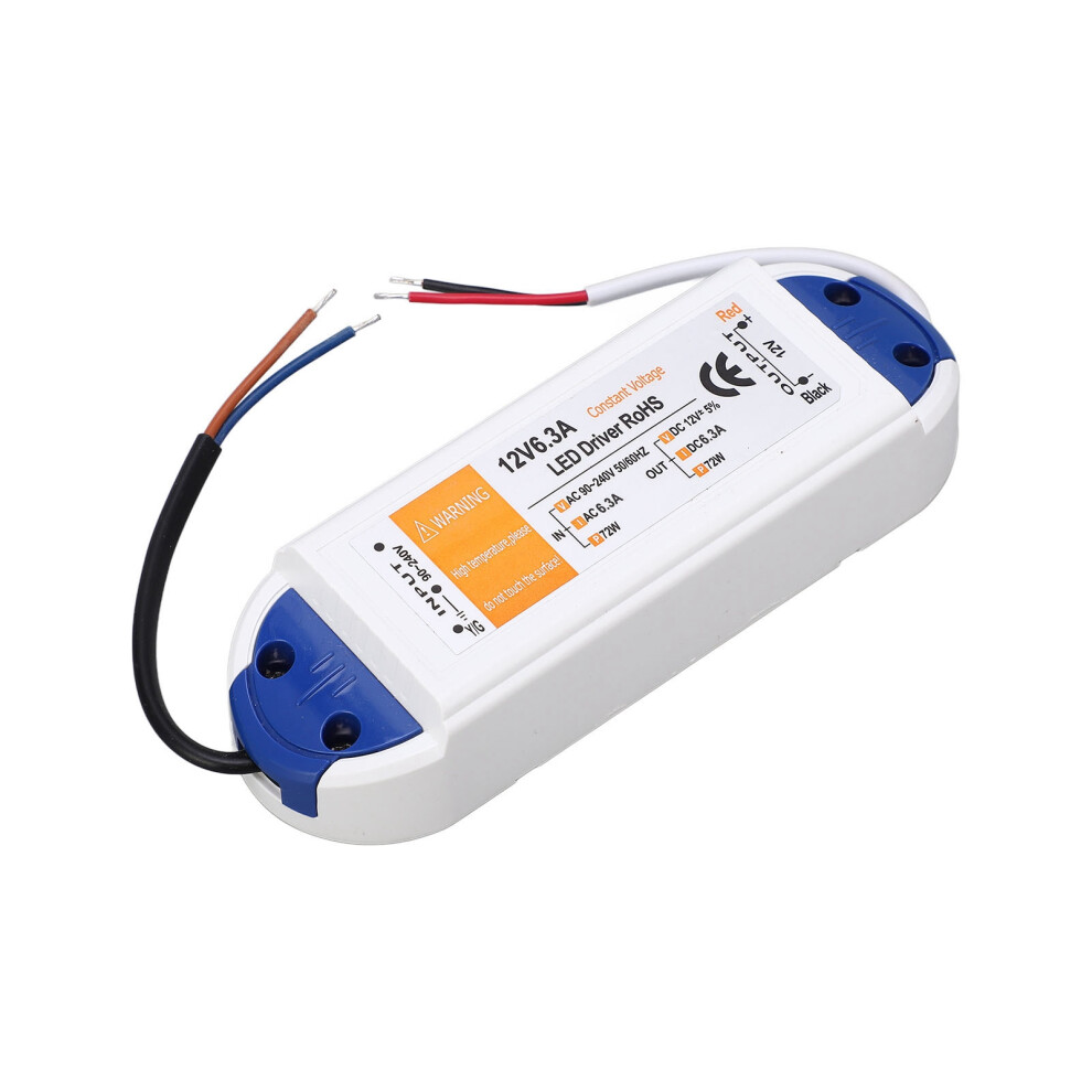 Ac90-240V To 12V Led Power Supply 72W 6.3A Transformer For Led Lighting 9311371832598