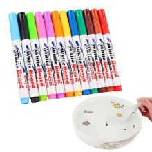 Magisk flytende kunstpennsett, vannbaserte blekktegnepenner for barn, magiske flytende blekkkreasjoner på glass- og keramiske overflater, trygg og
