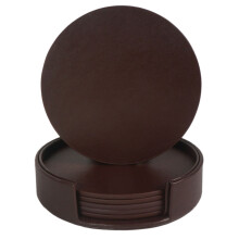 Round Leather Coasters, Modern Design for Every Table (Durable, Elegant)