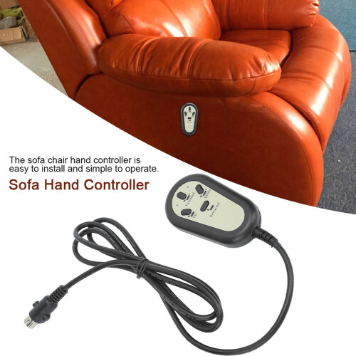 Hand Switch Controller for Power Recliner, 5 Pin Universal Power Recliner Control with 4 Button Remote Function, Recliner Replacement Part Compatible 1