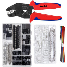 Solução avançada para cabos jumper, conjunto de pinos de crimpagem macho e fêmea para conectores tipo protoboard, kit completo com ferramenta de