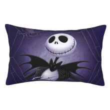 Nightmare Before Christmas plyschörngott, dubbelsidiga mjuka överdrag för säng, soffa, bil, 14x20 16x24 20x30 tum, vit, utan inlägg