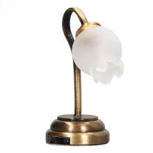 Mini lampada da tavolo a forma di fiore in miniatura, modello 4,2 cm, luce soffusa, luce per casa delle bambole