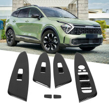 KIA Sportage HEV NQ5 Fensterheber-Tastenabdeckung Carbonfaser-Optik Glasanwurf