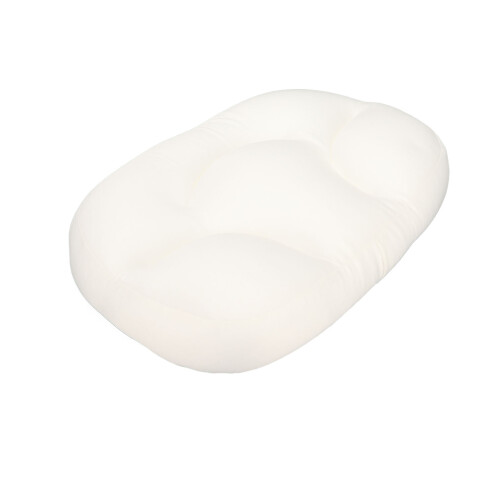 Cuscino da collo a forma di uovo per ufficio e sonno, cotone, bianco 1