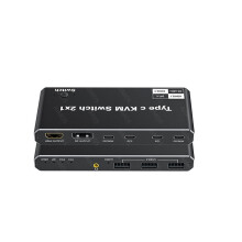 2 Eingänge, 1 Ausgang, USB-C-KVM-Switch, 8K bei 60 Hz, 4K bei 120 Hz, 2-Port-USB-C-Switch