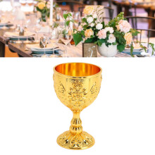 Vintage Metallgeprägter Weinkelch - Gold, 10,3x6,3cm, Elegantes Geschenk