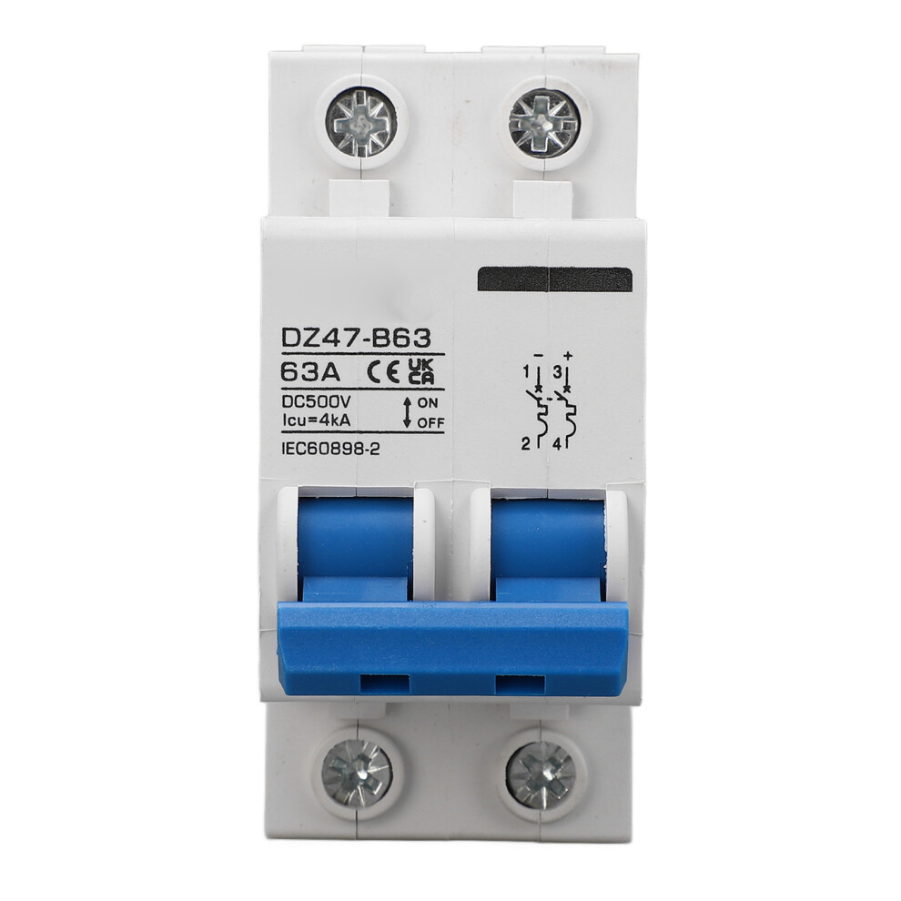 Dz47-B63 63A 4000A Dc Circuit Breaker For Solar & Ev Protection 9481371841378