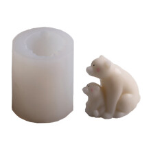 Moule 3D en résine époxy ours polaire, bougie, savon, moule en