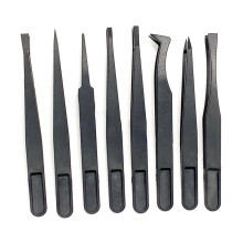 Pincettes noires en Fiber de carbone, outil de ramassage en-Noir
