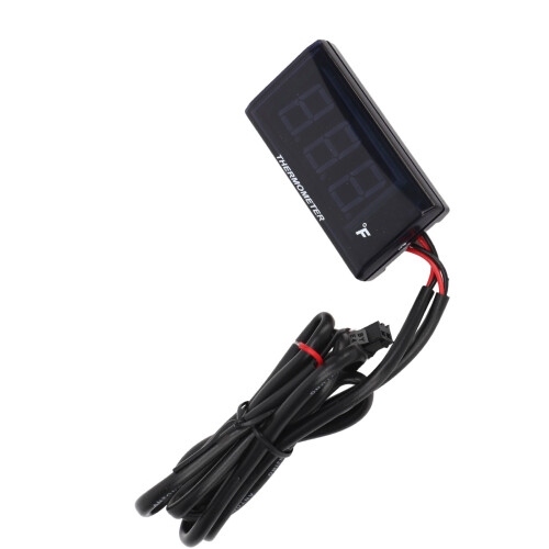 LCD Water Temperature Meter for Motorcycles Red Display M10 Sensor 2