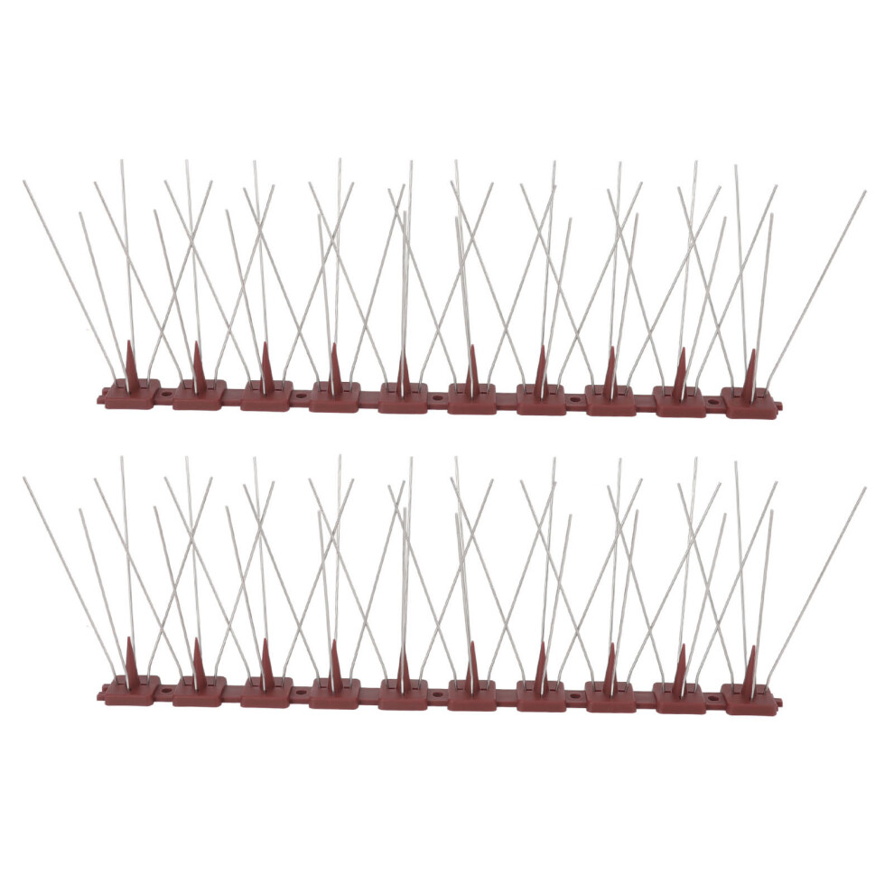 Weatherproof Stainless Steel Bird Deterrent Spikes 15Ft For Pigeons Sk430 (4+2) 8741371842647