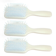 3pcs Silicone Paddle Hairbrush Set, Detangling, Portable 21x7cm