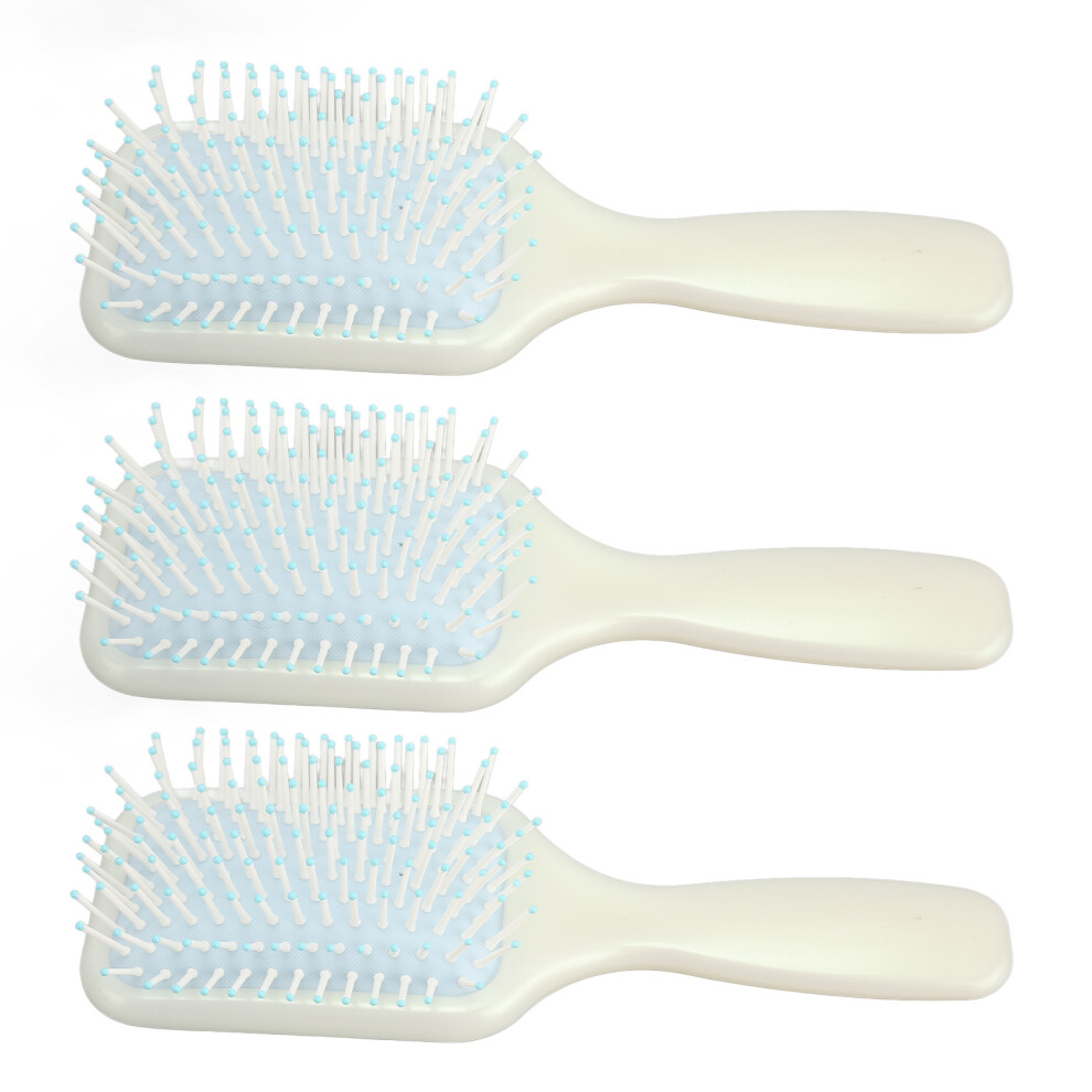 3pcs Silicone Paddle Hairbrush Set, Detangling, Portable 21x7cm