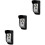 3Pièces Coque Protection Extérieur Noir Durable Pluie 5