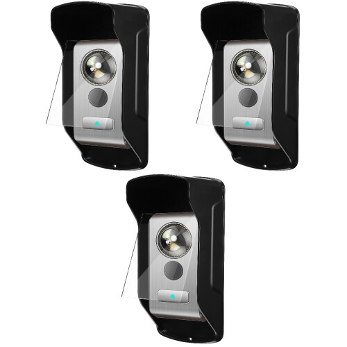 3Pièces Coque Protection Extérieur Noir Durable Pluie 2