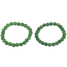 Armband av naturstenspärlor för män och kvinnor, andligt helande smycke med 8 mm gröna pärlor, enastående hantverk, töjbar design, lycka