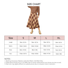Gonna scozzese da donna con elastico in vita, gonna lunga scozzese a trapezio a pieghe a vita alta, gonna classica vintage in lana per