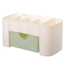Organizzatore per cosmetici in plastica, organizer per trucchi da banco con cassetto, scatola portaoggetti multifunzionale per scrivania, bagno e